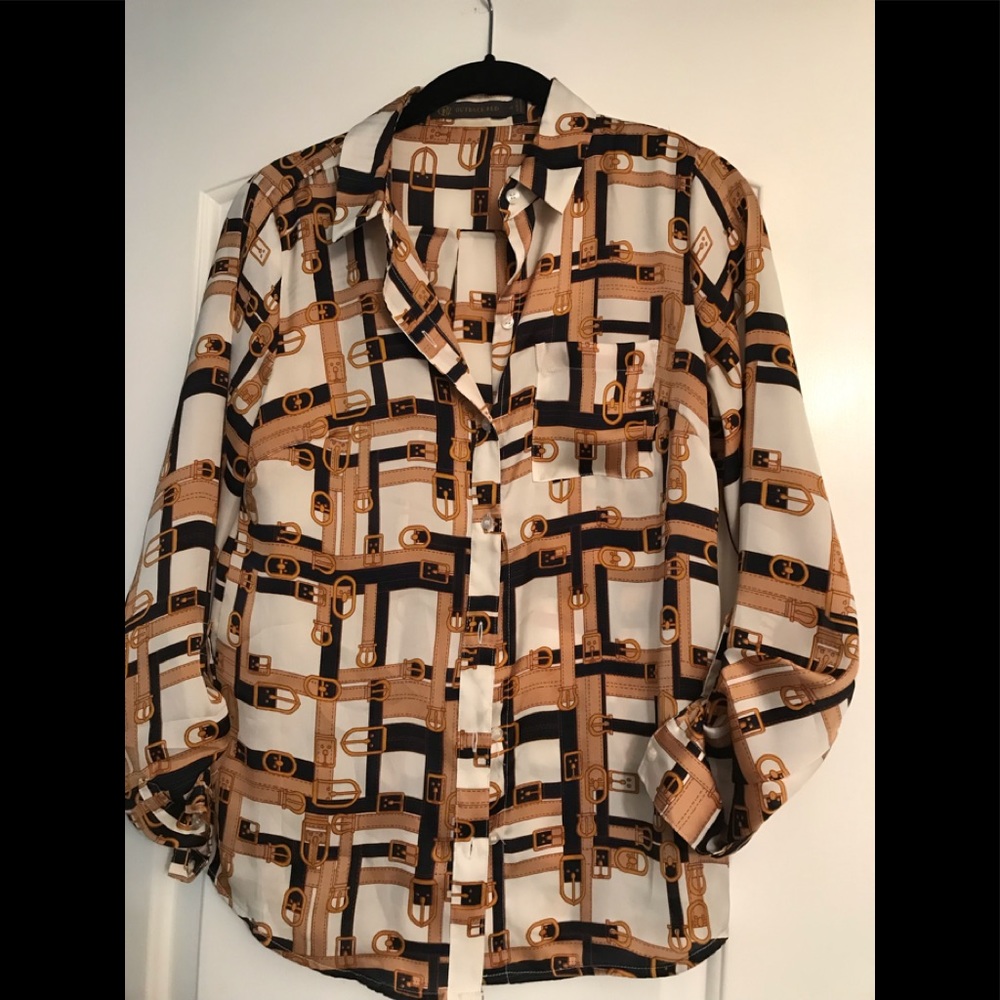 Outback red long sleeve blouse